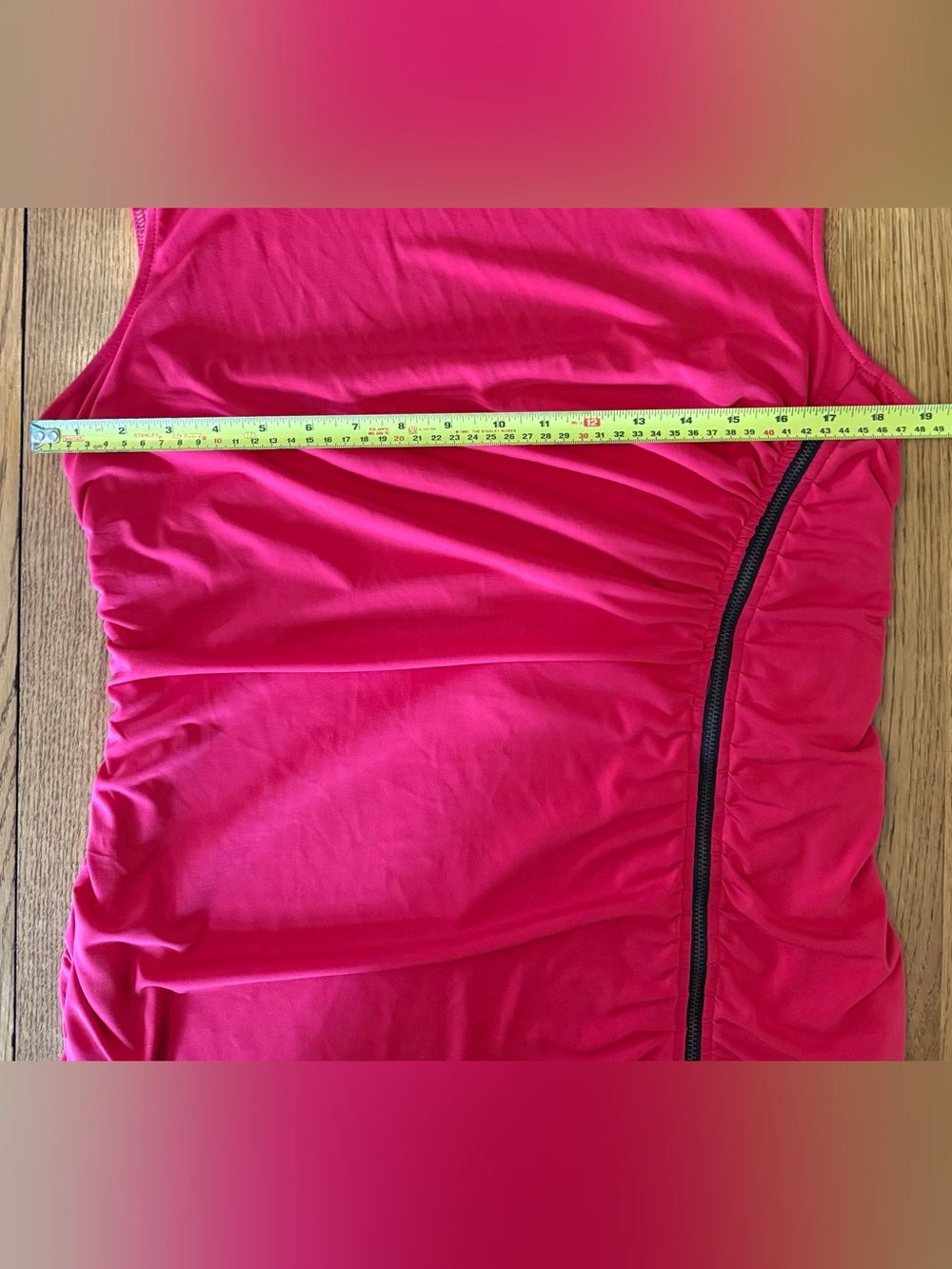 Ruched Red Dress - Picture 9 of 9